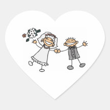 Sobre la boda sello adhesivo Wedding Hearts Heart Sticker