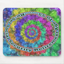 Soc. Sec. Retire at 55 Flower Spiral Mousepad