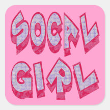 SoCal Girl Square Stickers
