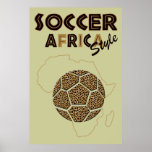 Soccer Africa Style Safari Poster Print for fans