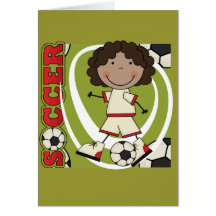 SOCCER - African American Girl T-shirts and Gifts Cards