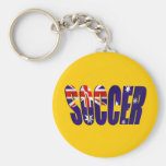 Soccer Australian flag badge Keychains