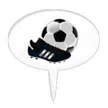 Soccer Ball and Cleat Cake Topper