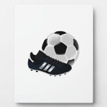 Soccer Ball and Cleat Display Plaques
