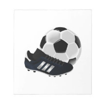 Soccer Ball and Cleat Memo Pad