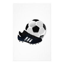 Soccer Ball and Cleat Personalized Stationery
