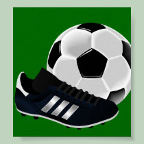 Soccer Ball and Shoe posters