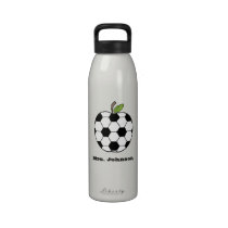 Soccer Ball Apple Gym Teacher Water Bottle water bottles
