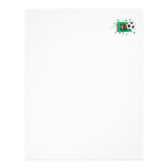 soccer ball breaking through field personalized letterhead