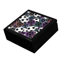 Soccer Ball Collage Jewelry Box