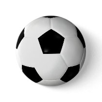 Soccer Ball ( football ) Pinback Button