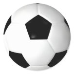 Soccer Ball ( football ) Round Stickers