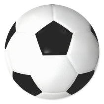 Soccer Ball ( football ) Round Stickers
