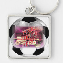 Soccer Ball Frame Template Key Chain