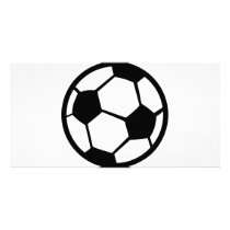soccer ball icon customized photo card