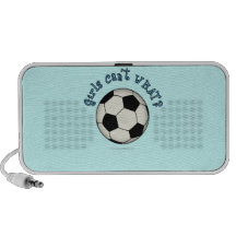 Soccer Ball in Black Notebook Speakers