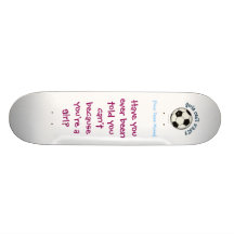 Soccer Ball in Black Skate Board Deck
