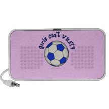 Soccer Ball in Blue Travel Speaker