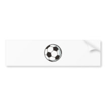 Soccer Ball in Cartoon Style Bumper Stickers