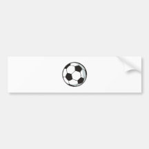Soccer Ball in Cartoon Style Bumper Stickers