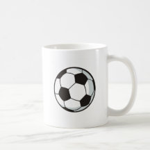 Soccer Ball in Cartoon Style Coffee Mug