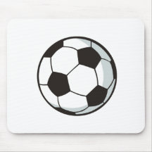 Soccer Ball in Cartoon Style Mouse Pads