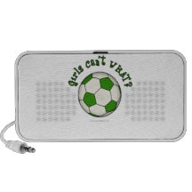 Soccer Ball in Green Laptop Speaker