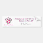 Soccer Ball in Pink Bumper Sticker