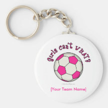 Soccer Ball in Pink Keychain