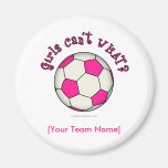 Soccer Ball in Pink Magnets