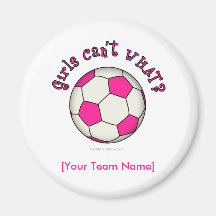 Soccer Ball in Pink Magnets
