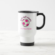 Soccer Ball in Pink Mug
