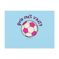 Soccer Ball in Pink Postcard