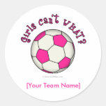 Soccer Ball in Pink Sticker