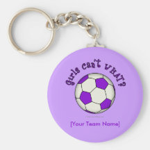 Soccer Ball in Purple Keychain