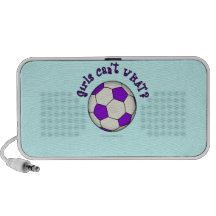 Soccer Ball in Purple Portable Speaker