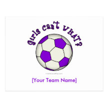 Soccer Ball in Purple Postcard