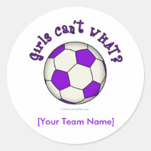 Soccer Ball in Purple Sticker