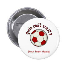 Soccer Ball in Red Pin