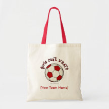 Soccer Ball in Red Tote Bag