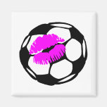 Soccer Ball Kiss Fridge Magnets
