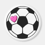 Soccer Ball (Pnk Hrt) Magnets