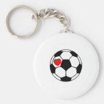 Soccer Ball (Red Heart) Keychains