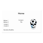 soccer ball skull head business card template