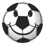 Soccer Ball Smiley Face Sticker