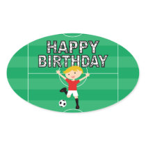 Soccer Birthday Boy 1 Red and White