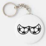 Soccer boobs key chain