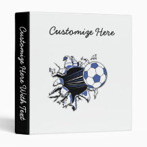 Soccer Burst T-shirts and Gifts 3 Ring Binder