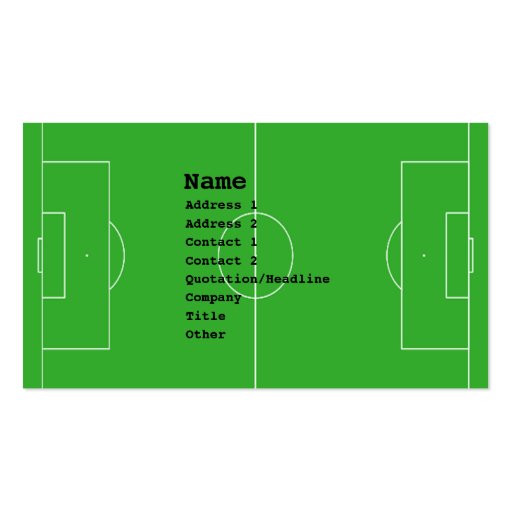 soccer business cards -