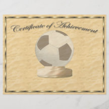 Soccer Certificate of Achievement Flyer Design